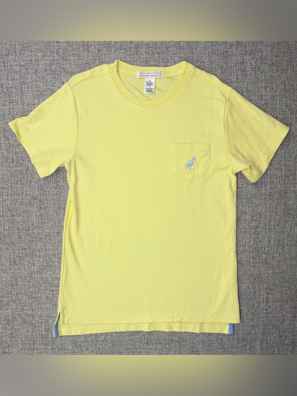 The Beaufort Bonnet Company size 8 Lemon Yellow Pocket Tee